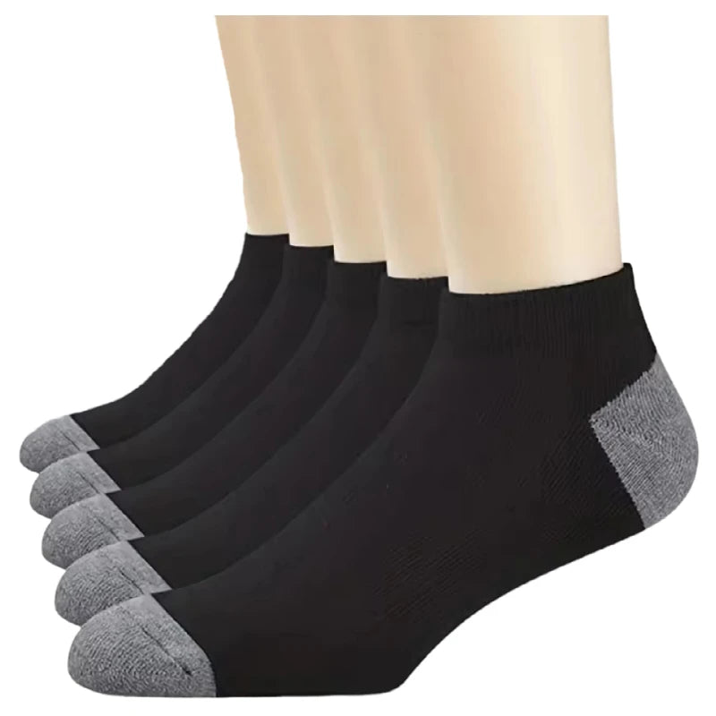 10 Pairs Men’s Breathable Cotton Sports Socks – Bamboo Fiber, Sweat-Absorbing, Deodorant Business Socks