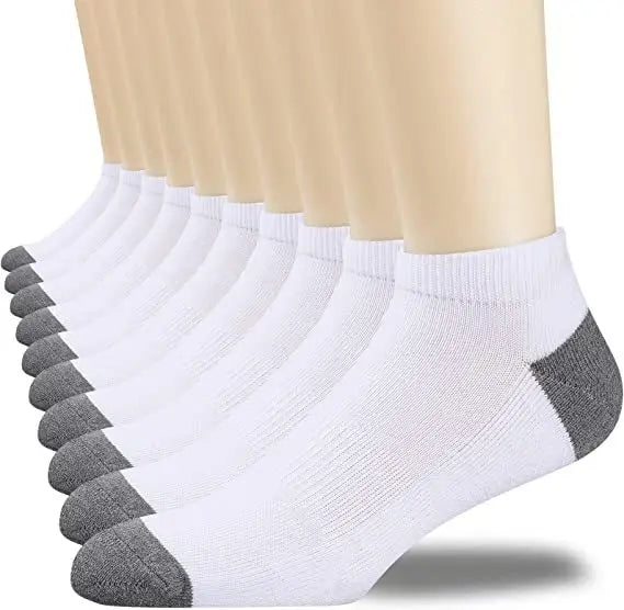 10 Pairs Men’s Breathable Cotton Sports Socks – Bamboo Fiber, Sweat-Absorbing, Deodorant Business Socks